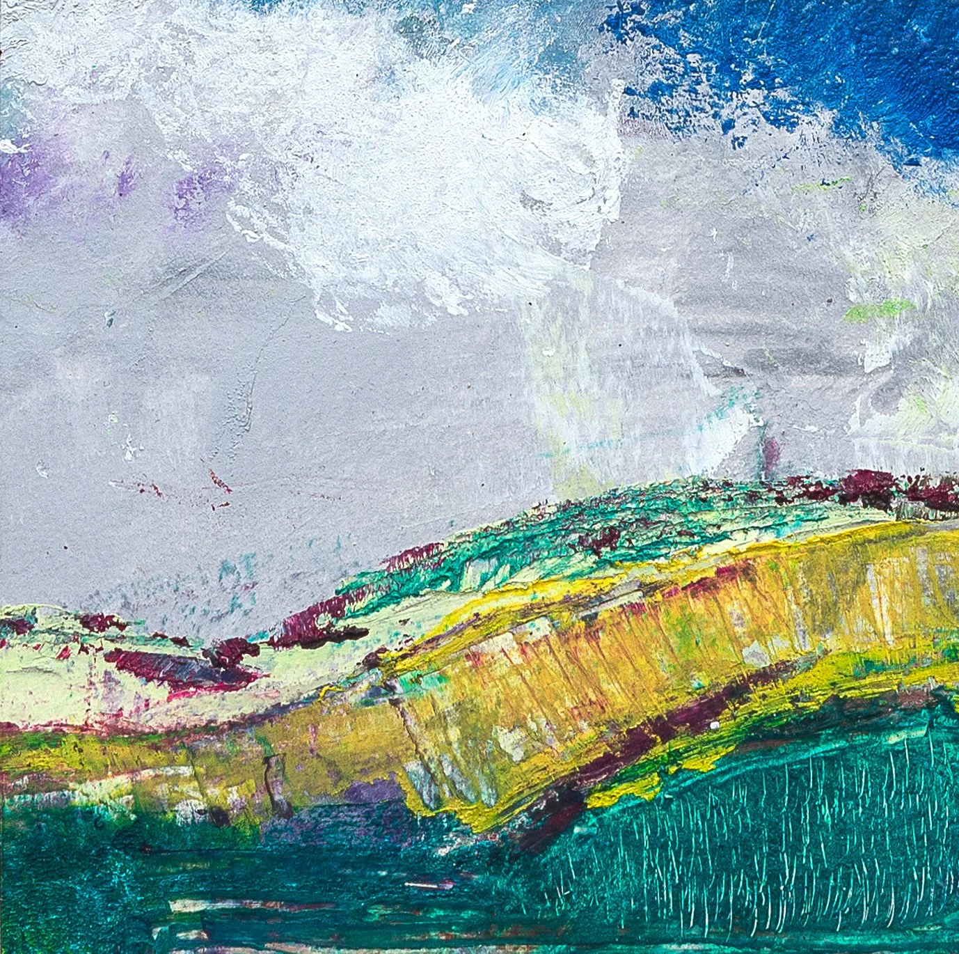 絵画 Oil painting  15x15 Devon Life 15 x 15cm — Geoff Sellick Art